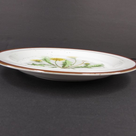 Vintage Dandelion 206 Japan Brown Speckle Stoneware Luncheon Salad 8" Plate - Picture 6 of 6